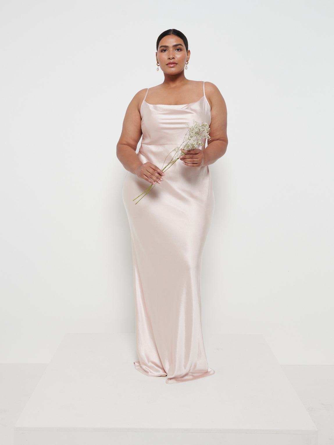 Keisha Maxi Bridesmaid Dress Curve - Matte True Blush, 26