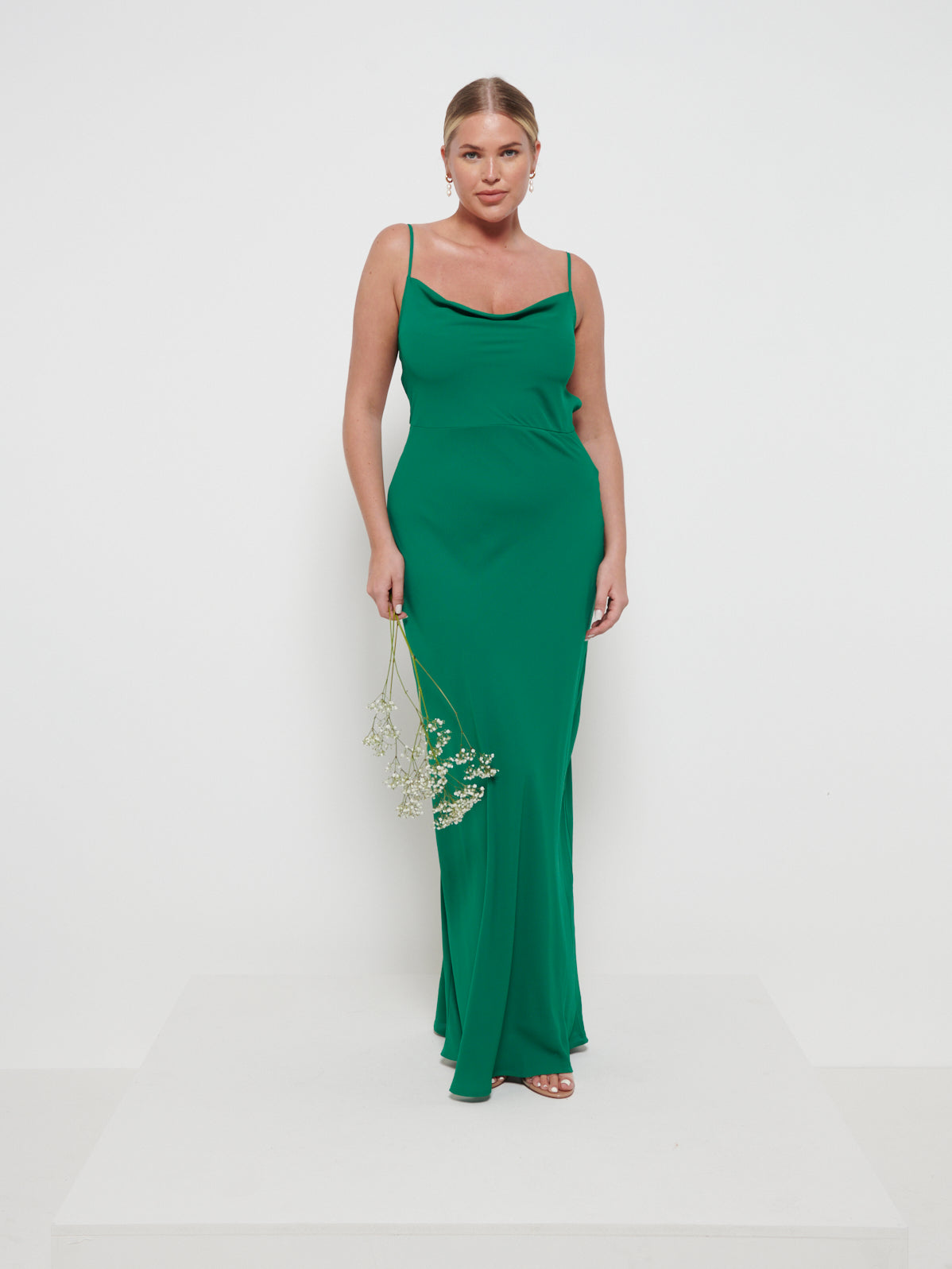 Keisha Chiffon Maxi Bridesmaid Dress - Emerald, 8