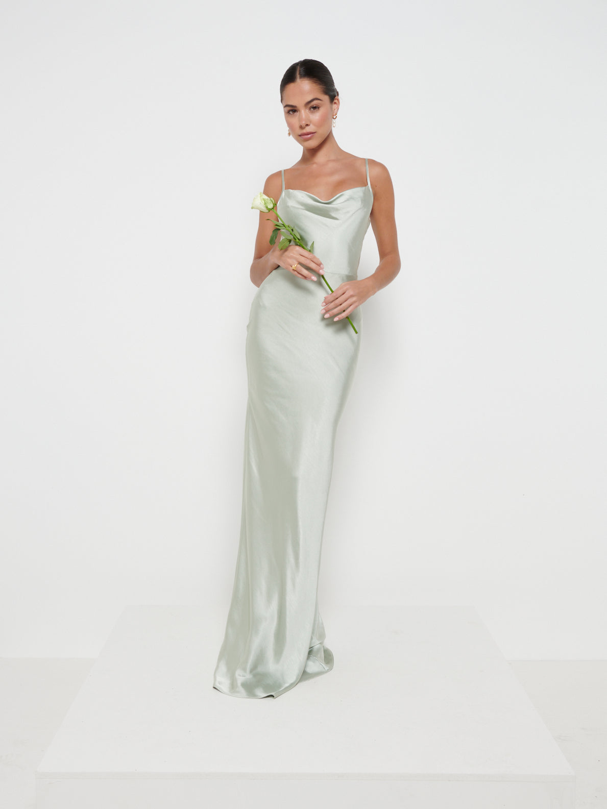 Keisha Maxi Bridesmaid Dress - Matte Sage, 16