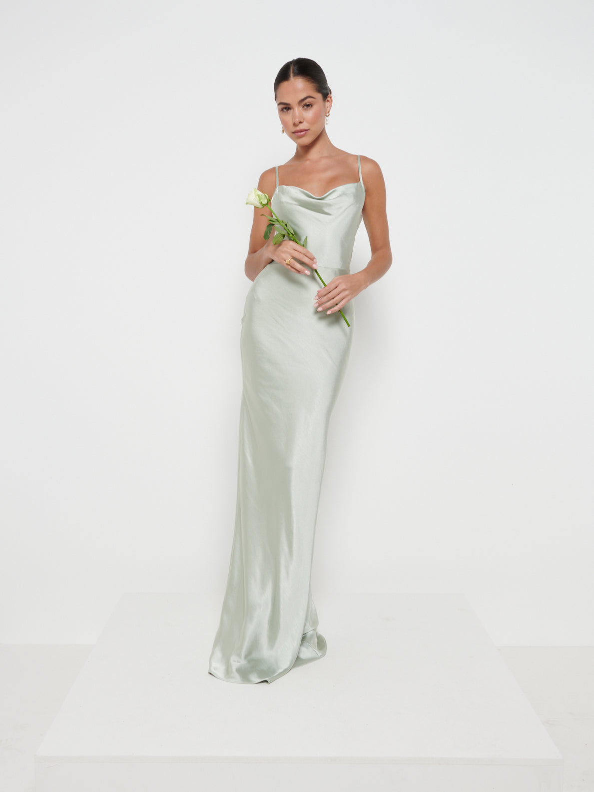 Keisha Maxi Bridesmaid Dress - Matte Sage, 6