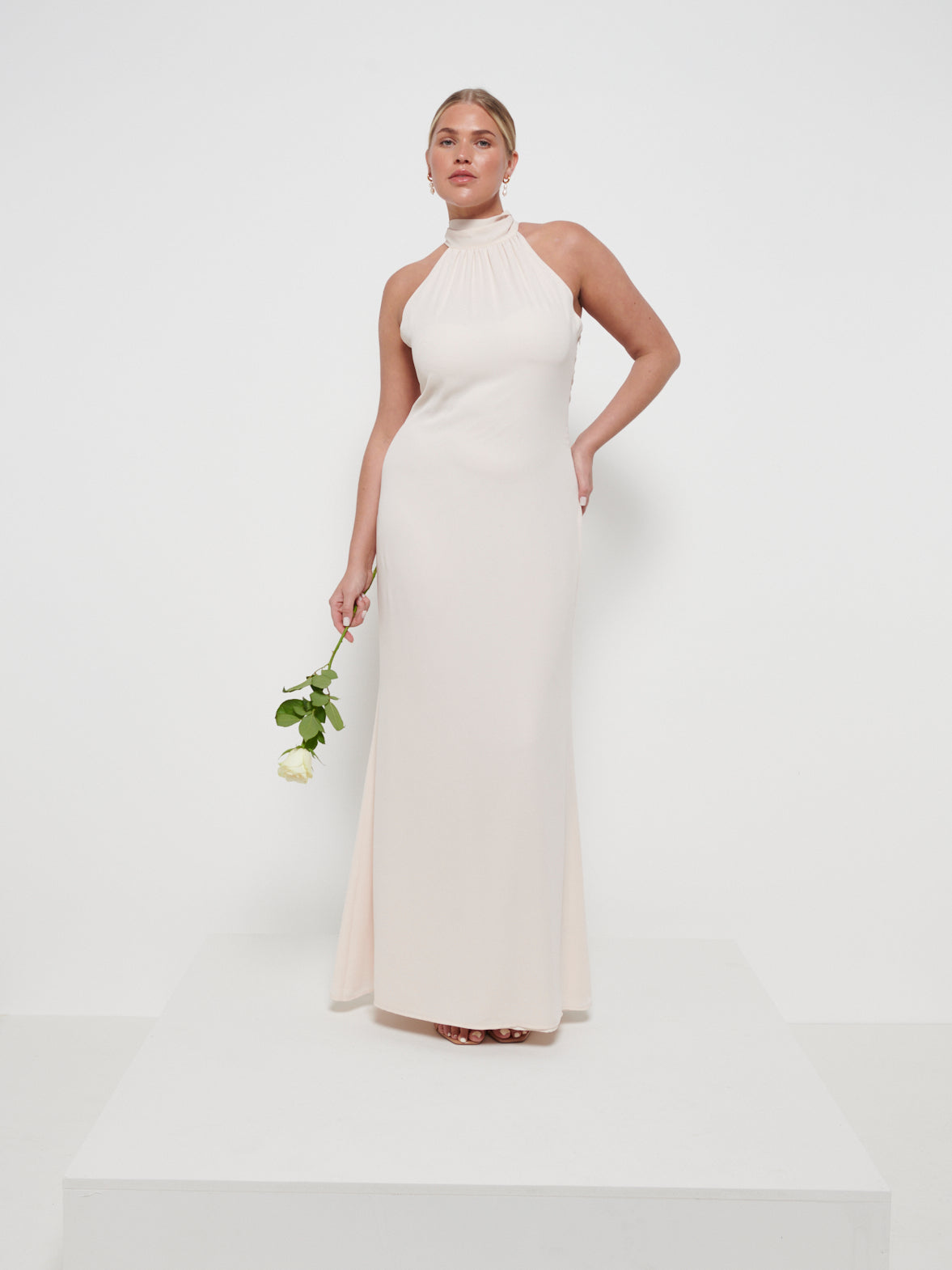 Odelle Chiffon Maxi Bridesmaid Dress - Champagne, 10