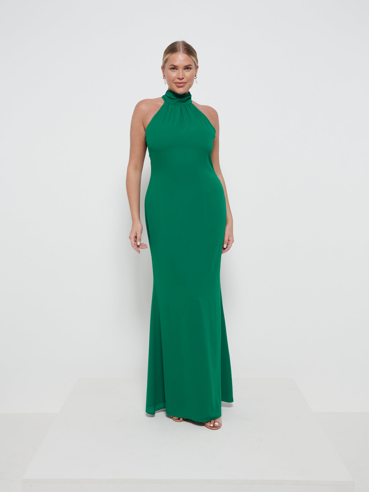 Odelle Chiffon Maxi Bridesmaid Dress - Emerald, 12