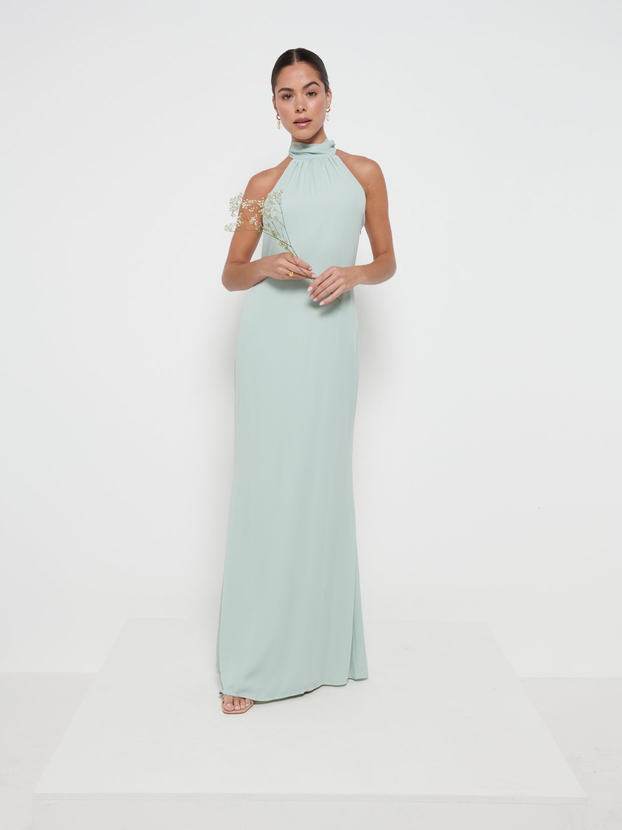 Odelle Chiffon Maxi Bridesmaid Dress - Sage, 16