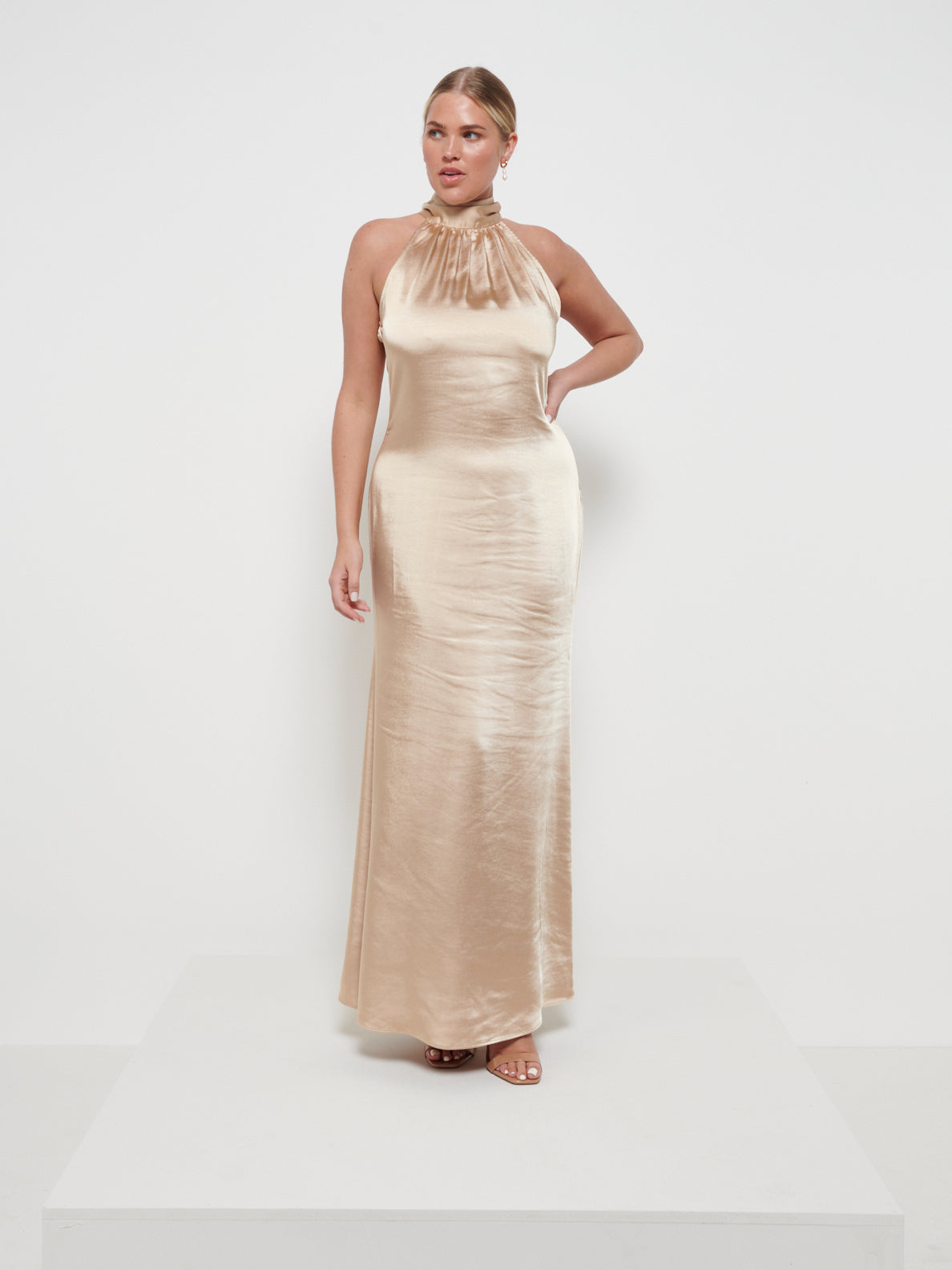 Odelle Maxi Bridesmaid Dress - Matte Bronze, 8