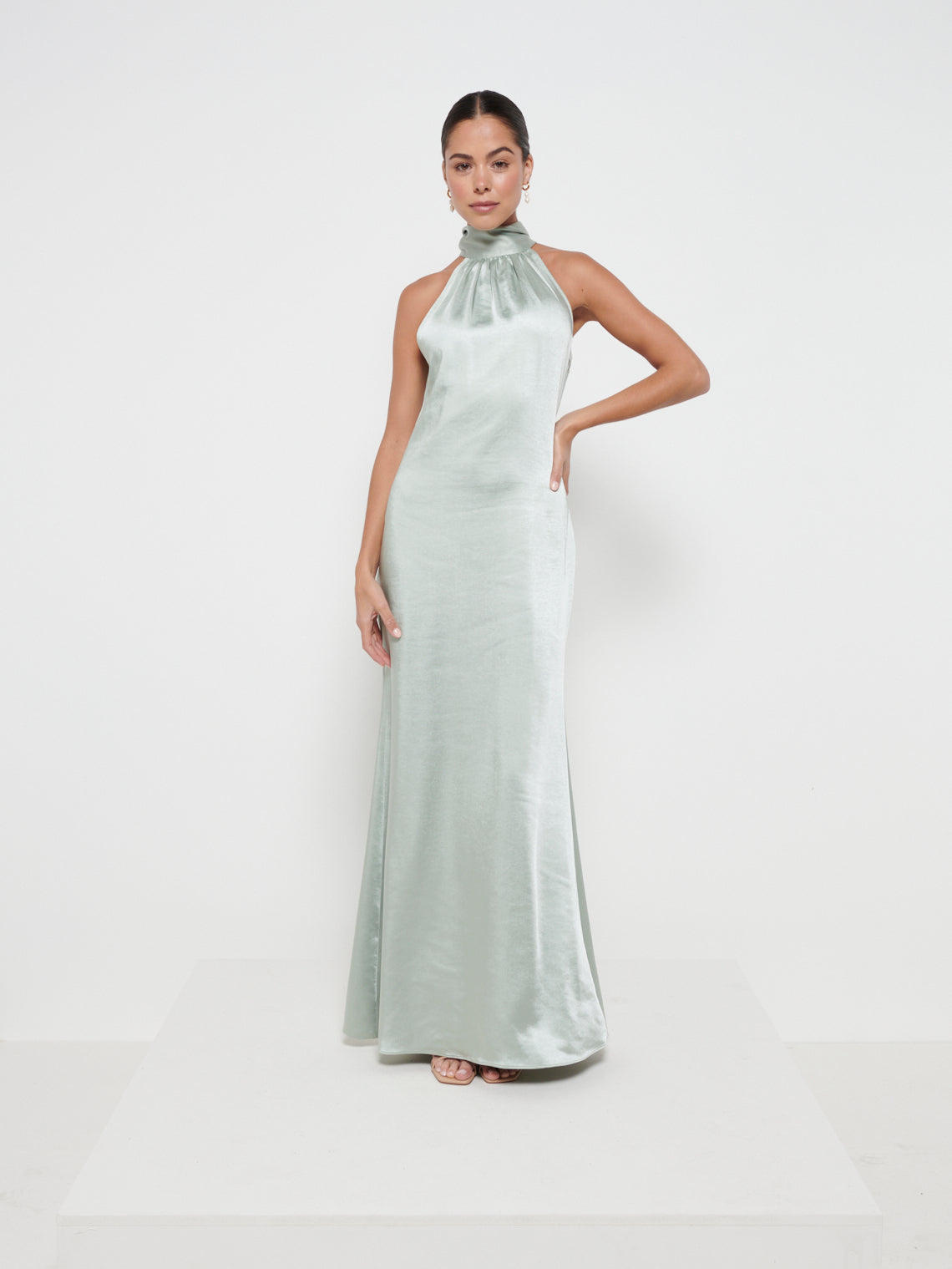 Odelle Maxi Bridesmaid Dress - Matte Sage, 8
