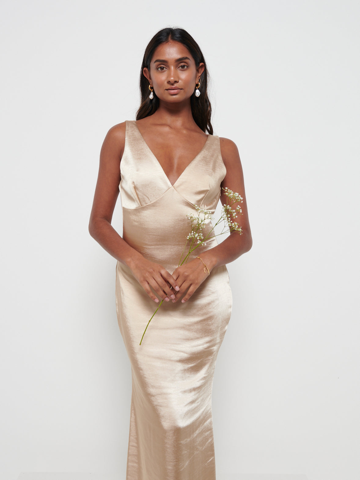 Piper Maxi Bridesmaid Dress - Matte Bronze, 14
