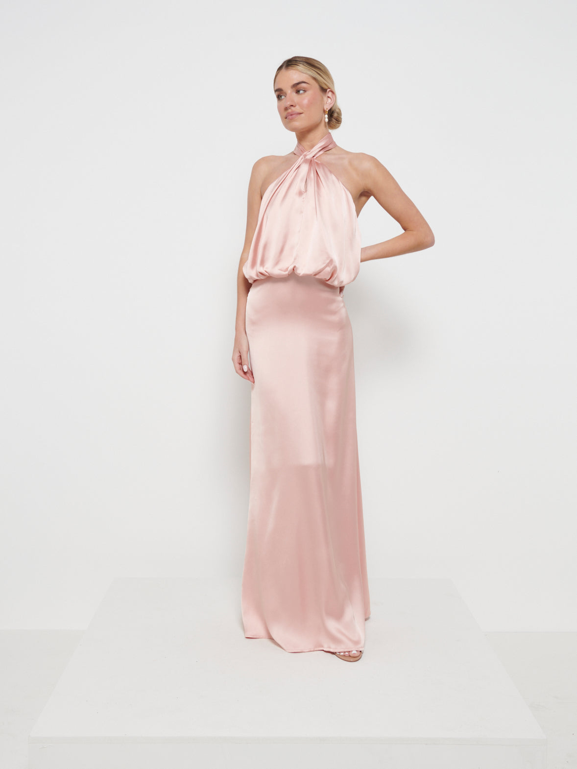 Sammie Recycled Maxi Bridesmaid Dress - Matte True Blush, 12