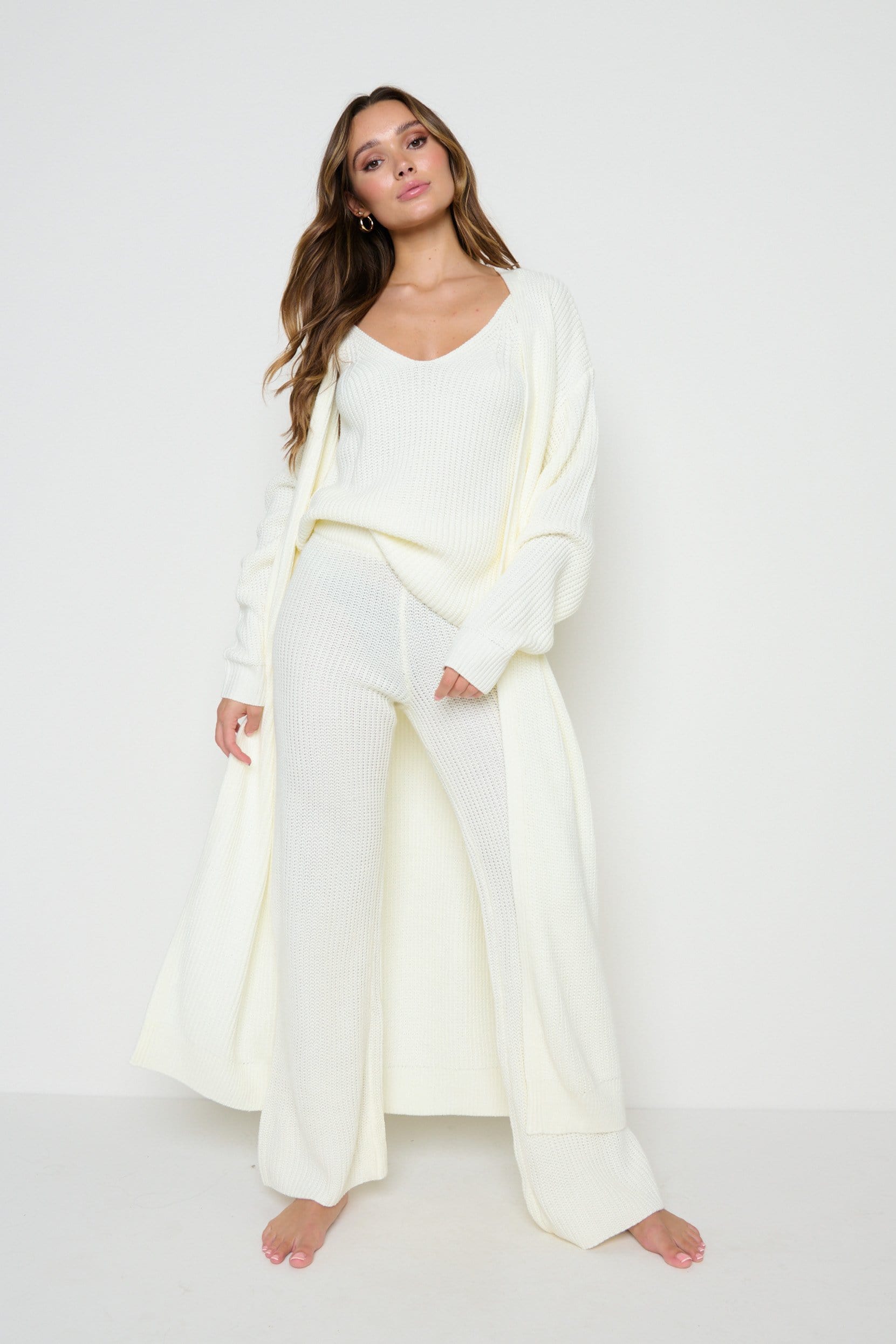 Arden Maxi Cardigan - Cream, L