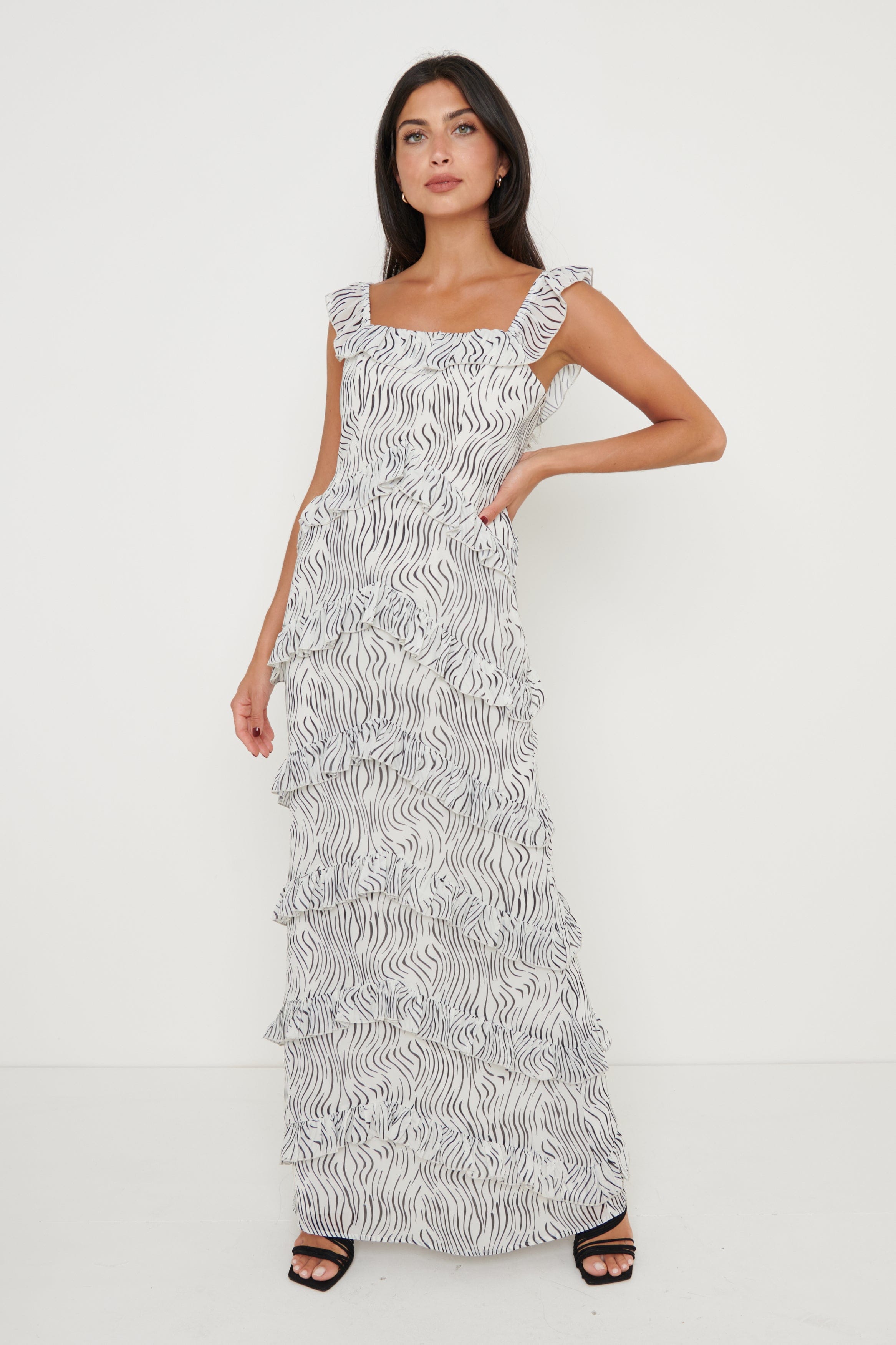 Cecile Maxi Dress - Abstract Wave, 12