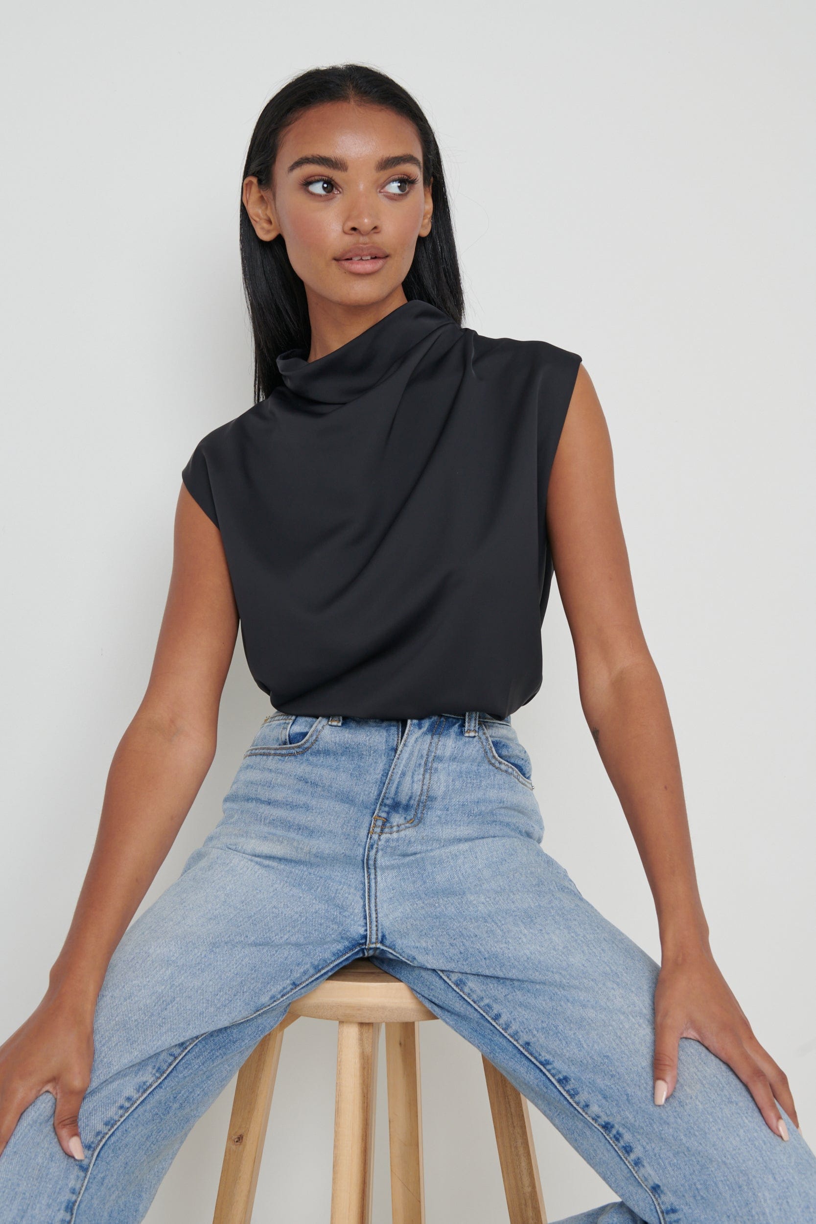 Farrah Blouse - Black, L