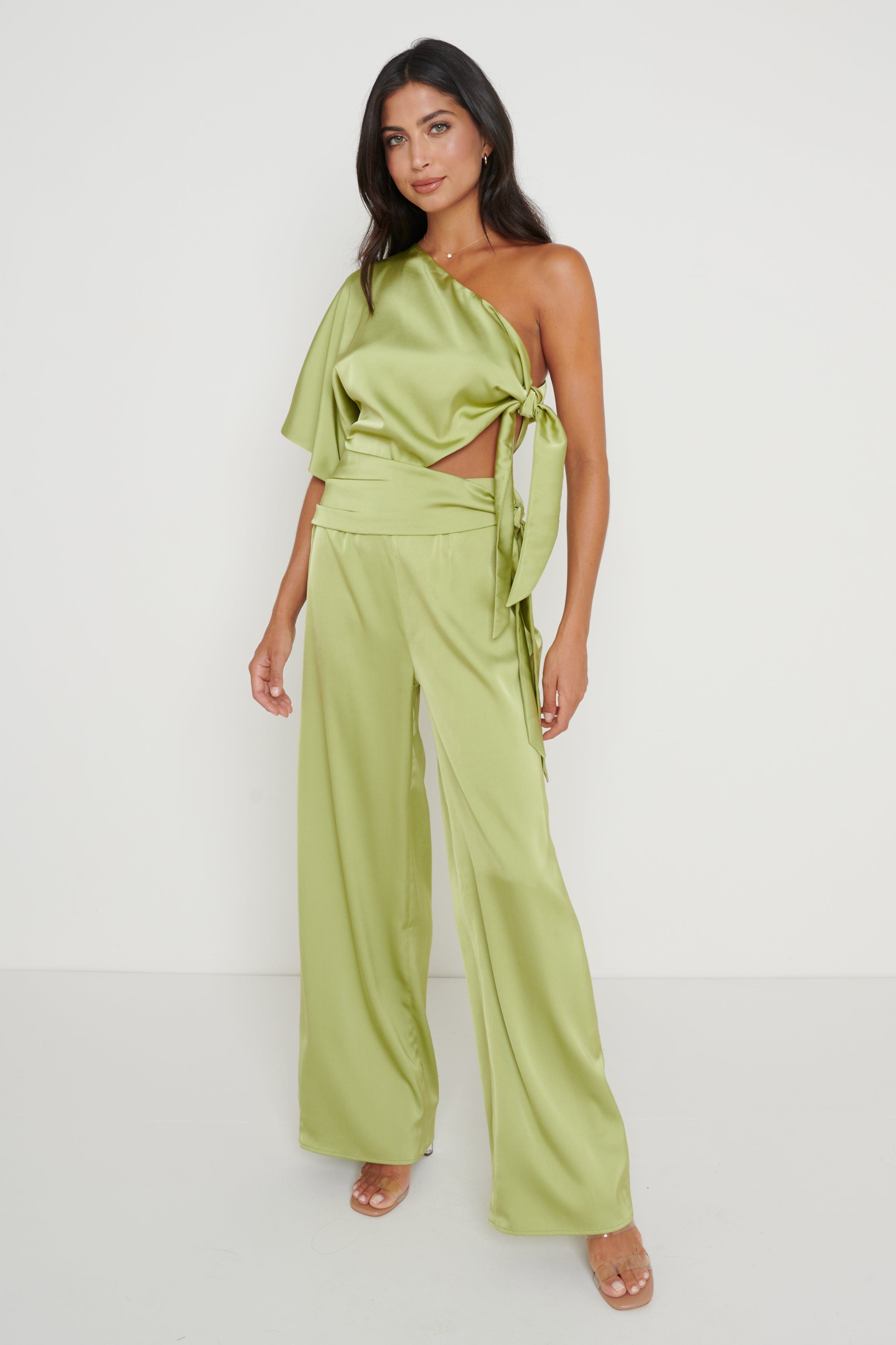 Frances Cut Out Jumpsuit - Apple Green, 12