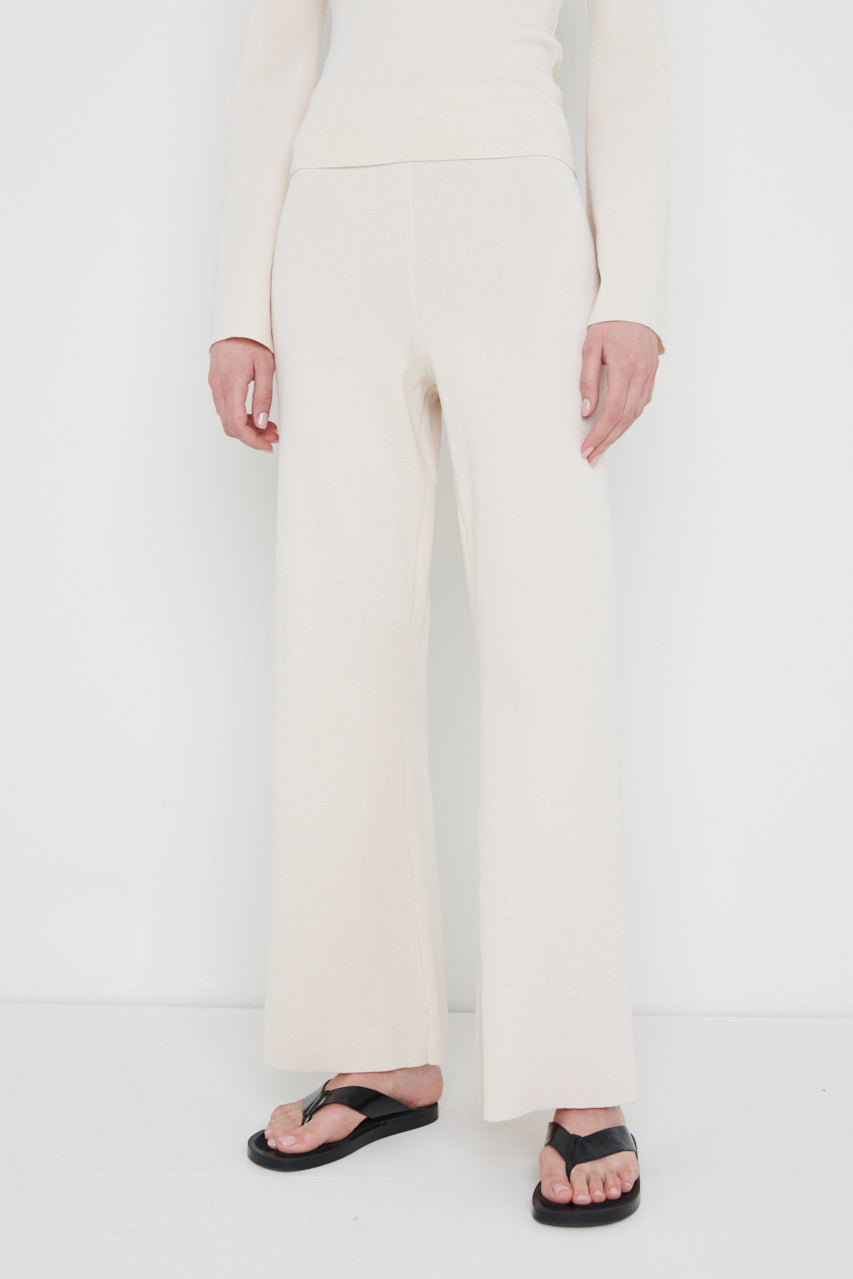 Hayden Knit Trousers - Cream, XXL