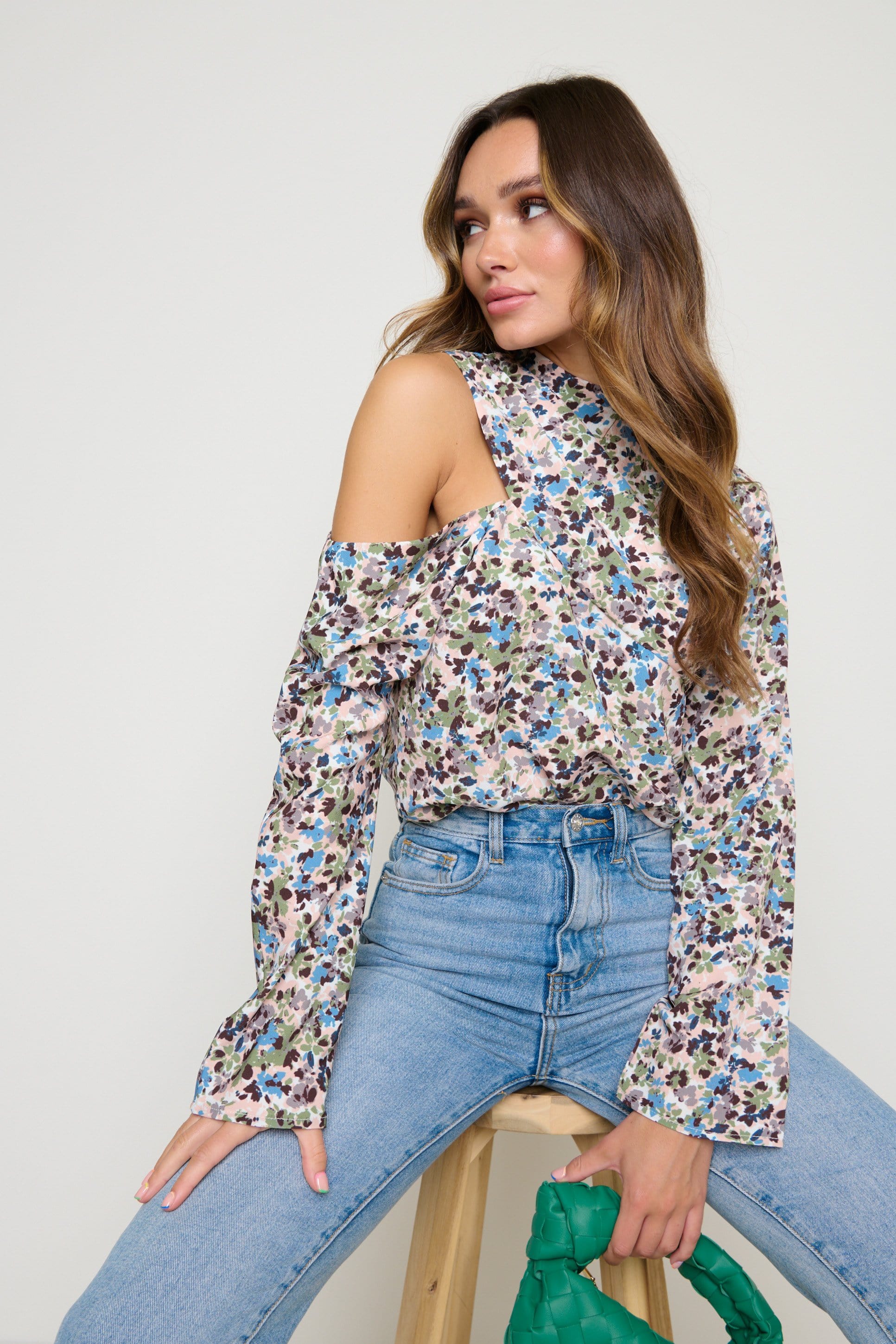 Riya Maxi Slit Skirt - Floral – Pretty Lavish