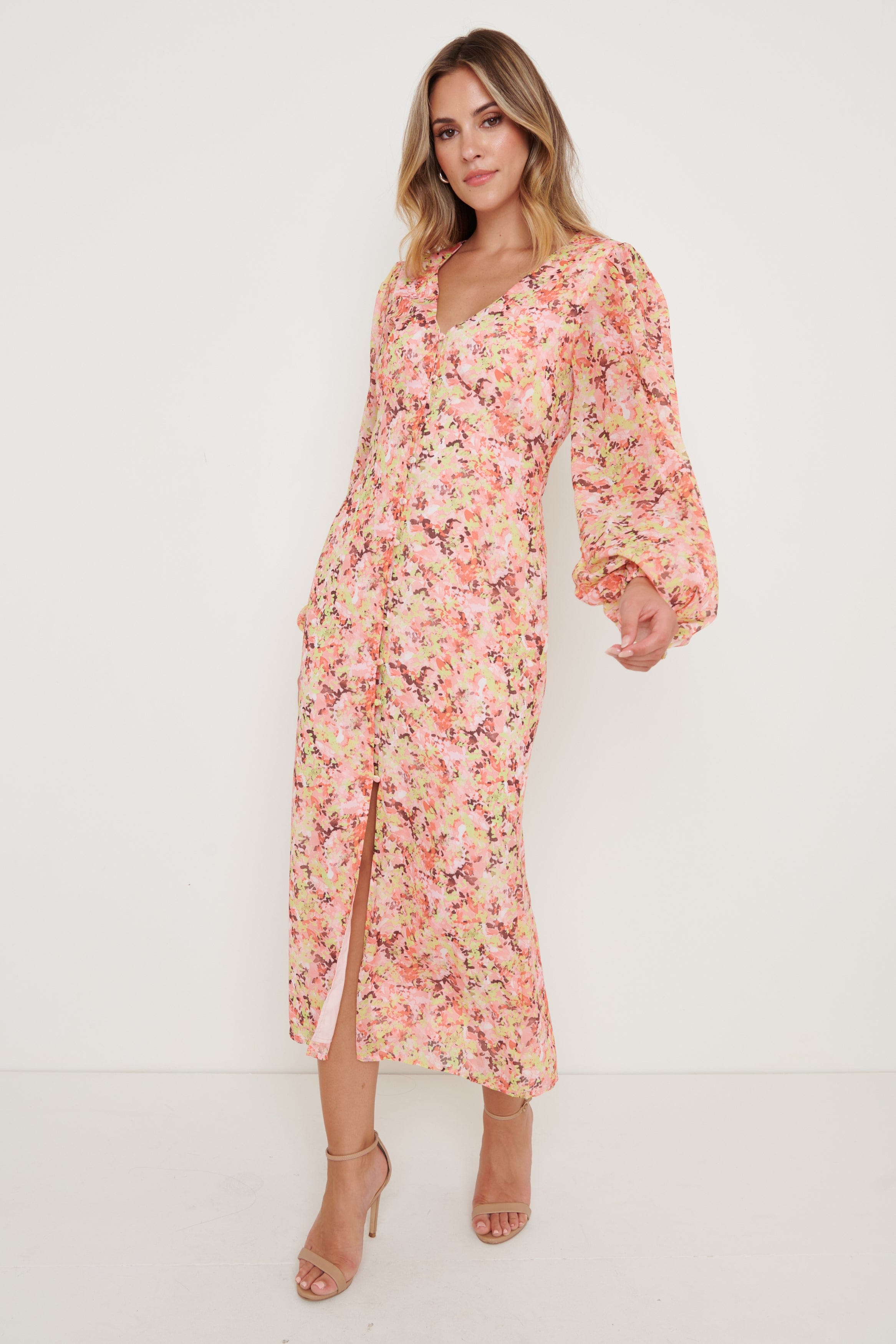 Naya Midaxi Dress - Abstract Floral, 10