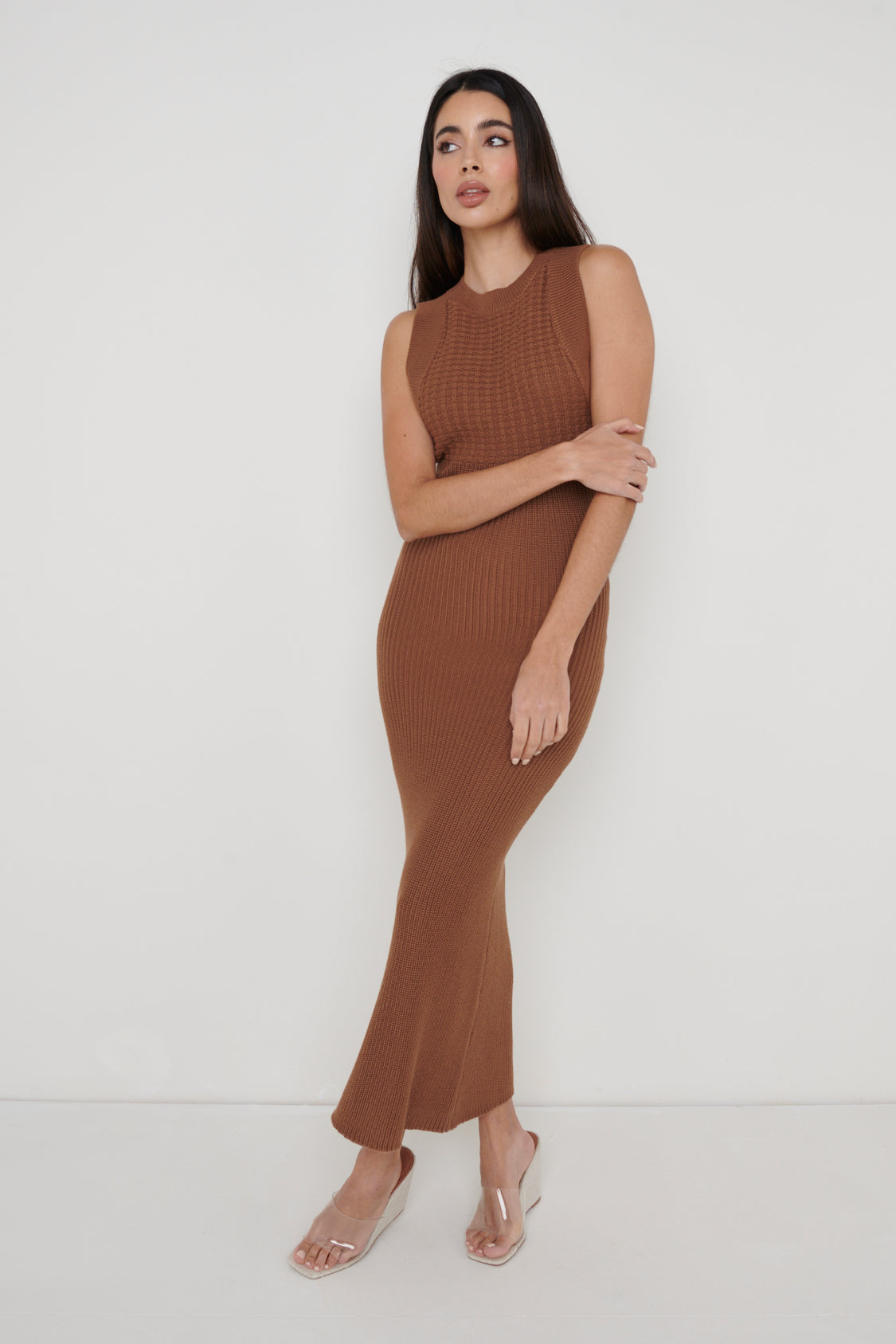 Auden Rib Knit Crop Top - Camel – Pretty Lavish