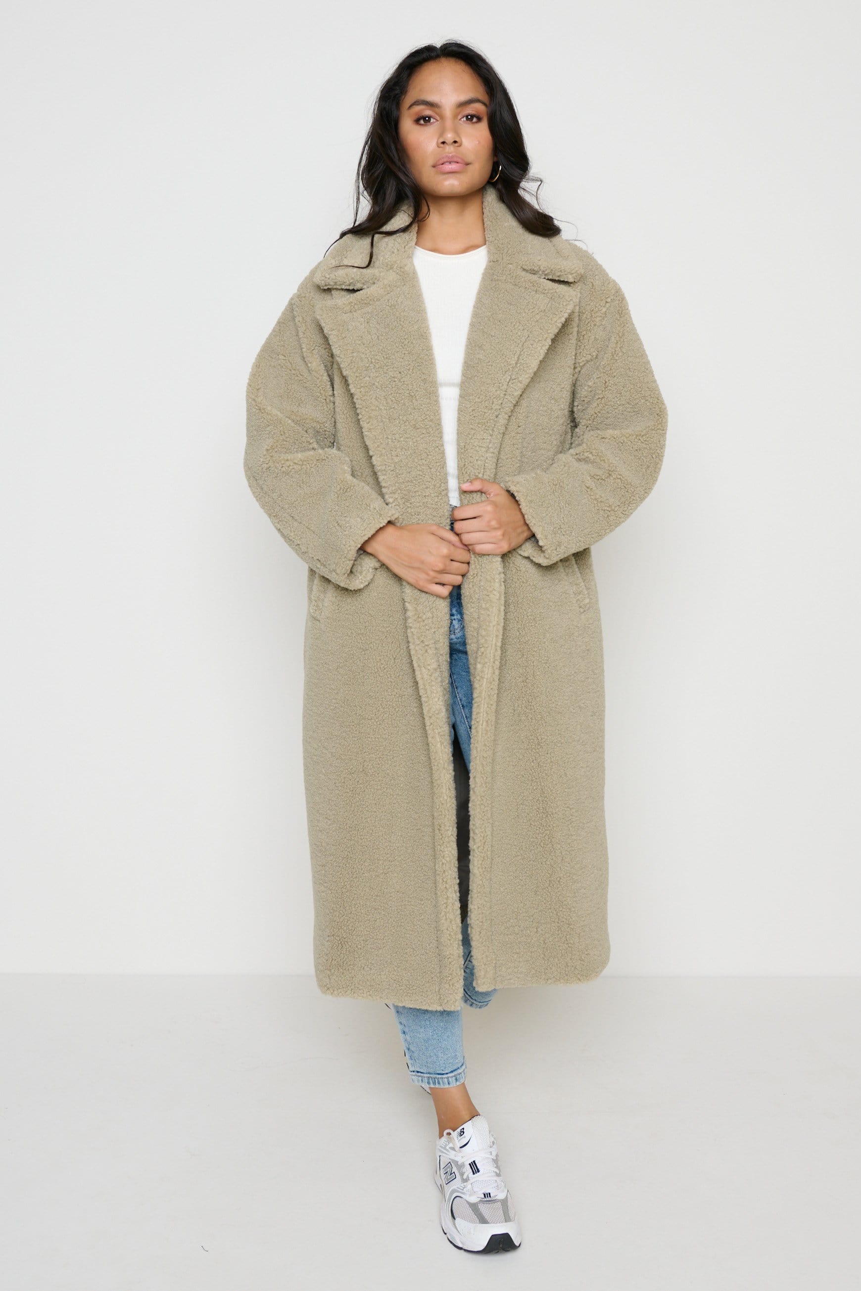 Teddy Coat - Forest Green, L