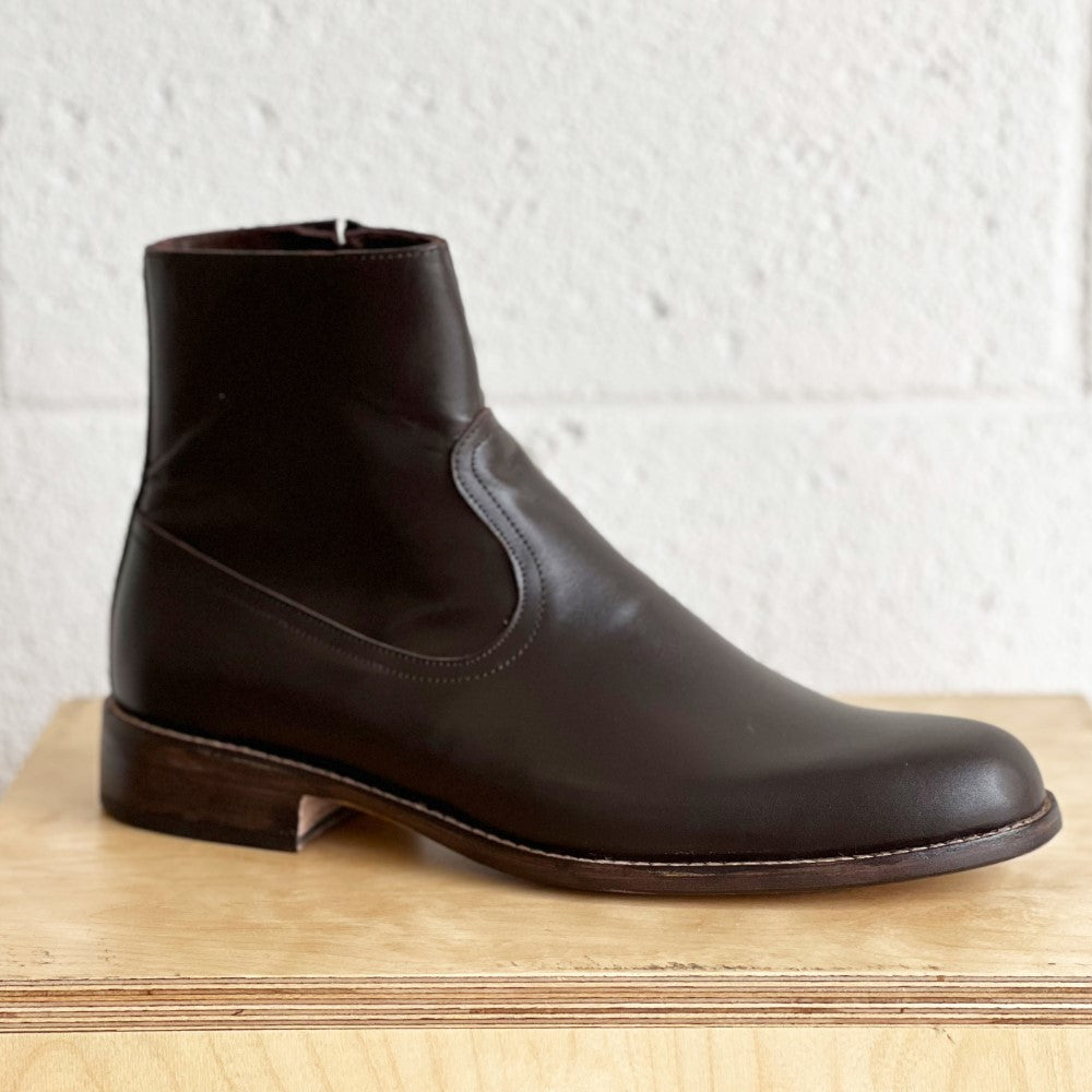strukturelt Pasture tortur Brown leather | Side zip Chelsea boot – George Esquivel