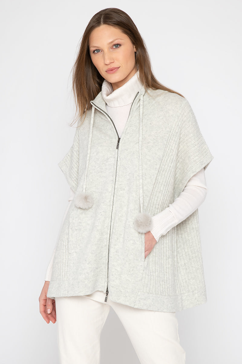 LFSJ1-076w kinross oversized zip mock cardi