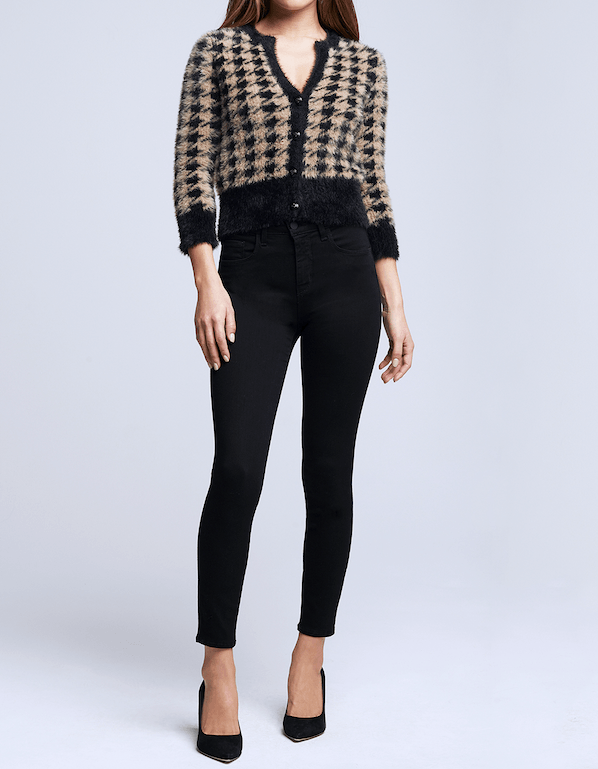 8637Fuz L'AGENCE Saylor 3/4 sleeve cardigan