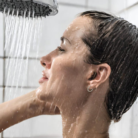 Showering with Stainless Steel Earrings
