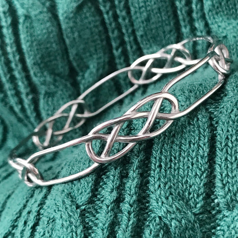 3D Intricate Celtic Knot Bangle Bracelet