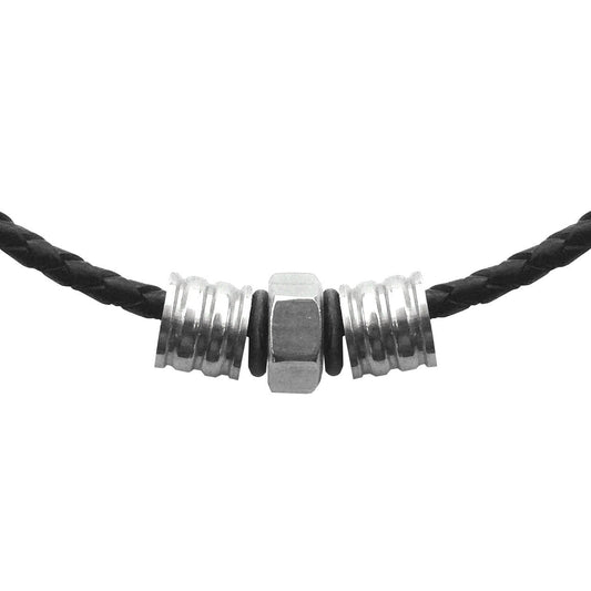 Leather Cord 5MM Black Braided Necklace - Sizes 14-28 - Western Canteens