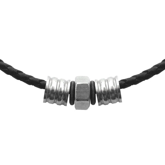 Leather Cord 5MM Black Braided Necklace - Sizes 14-28