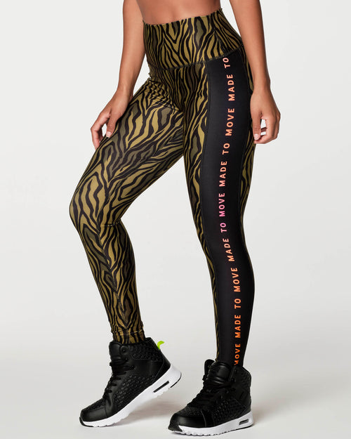 Zumba Wild High Waisted Laced Up Ankle Leggings