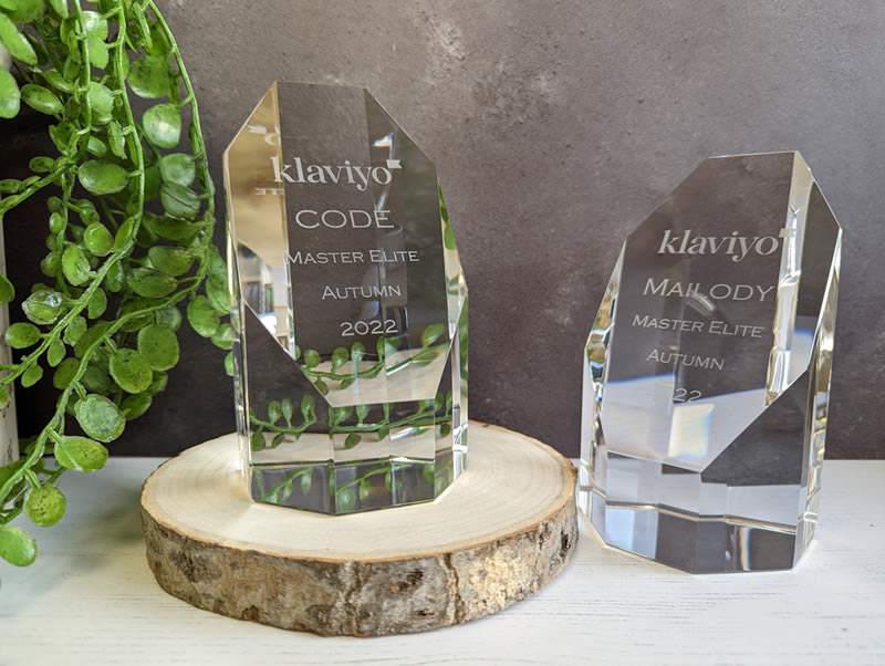 Crystal Glass Awards Engraved with Logo and Text