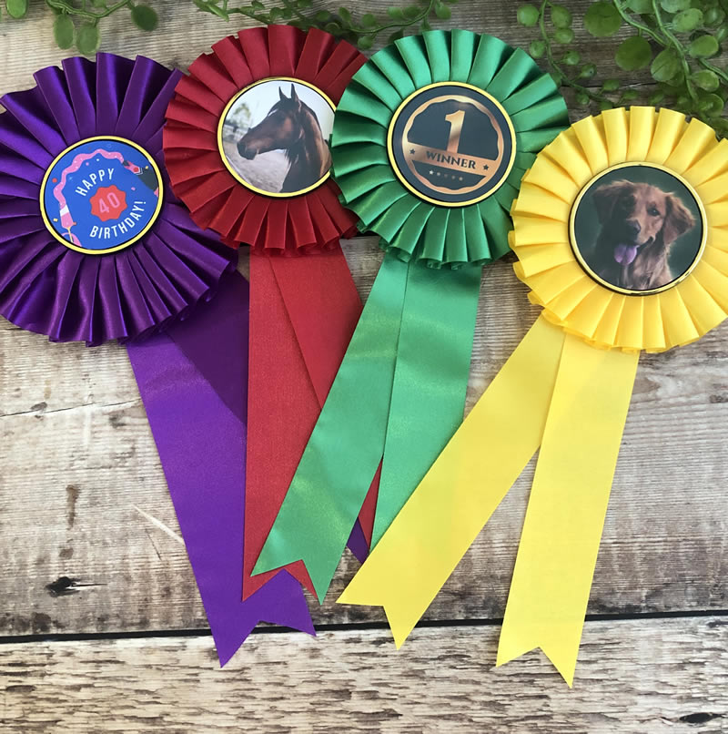 Personalised Rosettes for Equestrian and Dog Shows