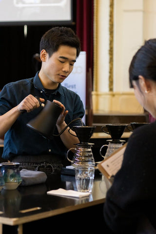 David Chun, Veneziano Richmond Barista delights the judges in the Brewers Cup at the 2022 ASCA Southern Championships