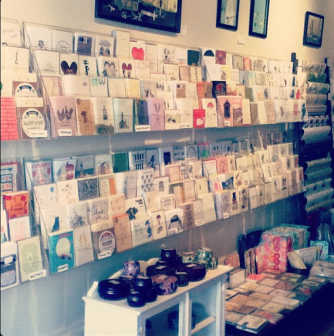 A nostalgic photo of Scout's card wall in 2012.