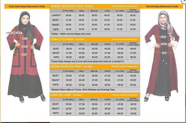 Abaya-Size-Chart