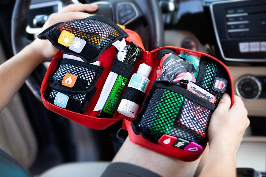 Car First Aid Kit With Modular Organization
