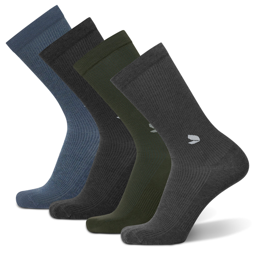 Men's Antimicrobial Comfort Crew Mid-Calf Socks