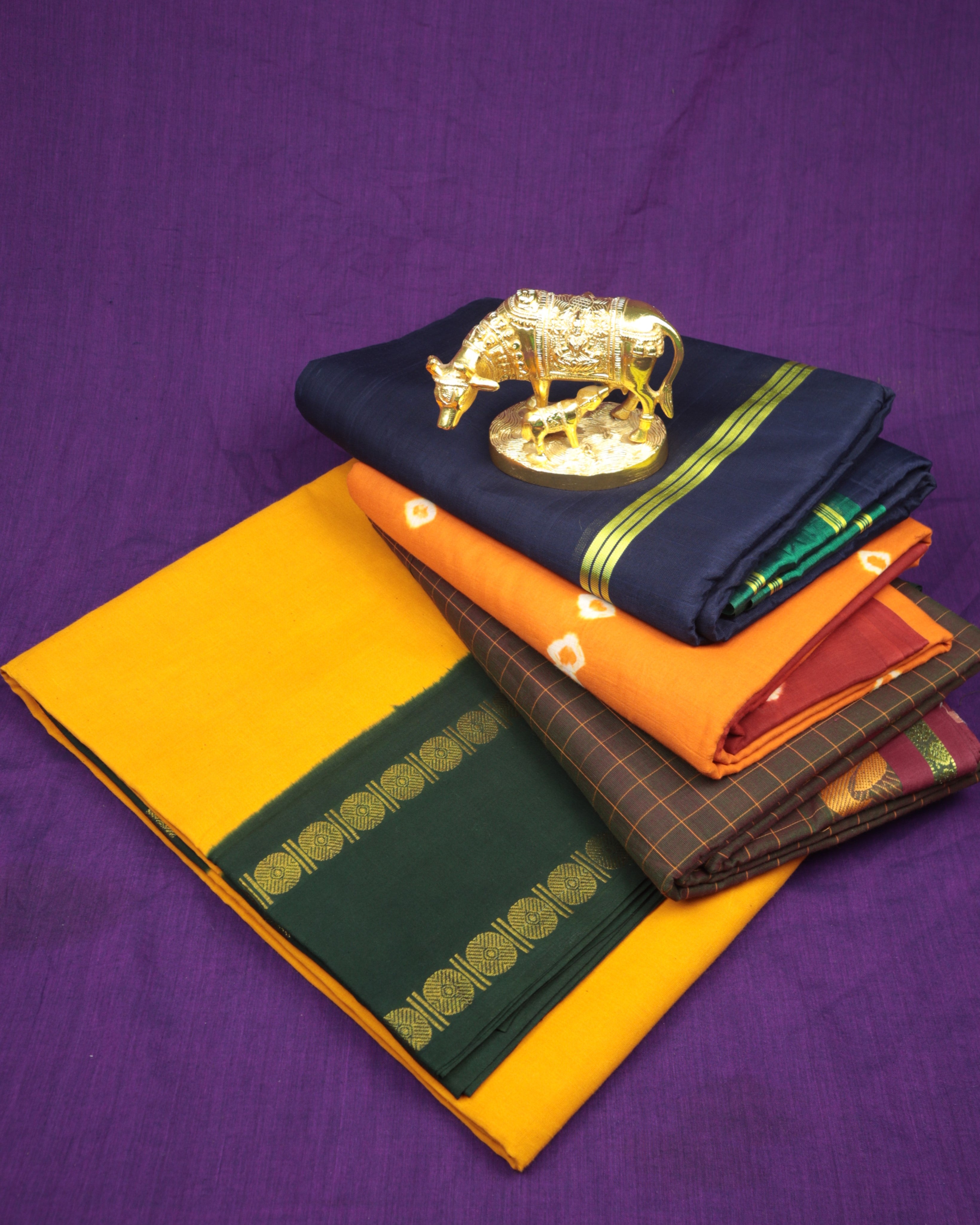 KALYANI SILK COTTON -REGULAR MADISAR SAREE WITHOUT BLOUSE PIECE