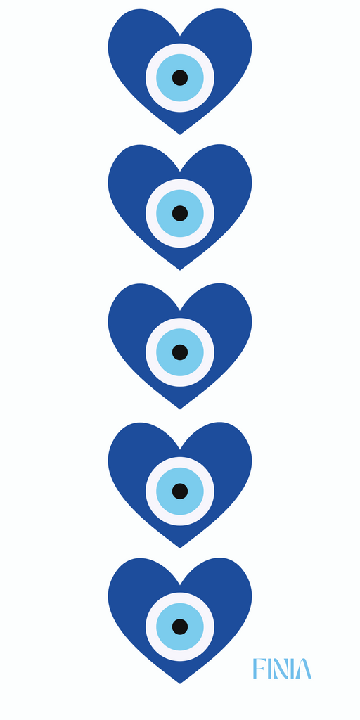 Evil Eye Hearts Wallpaper