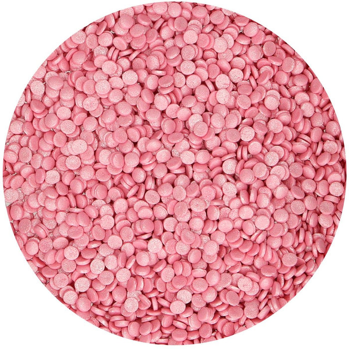 kompas Bij Besparing Sprinkles Confetti Metallic Roze 70g — BakeFun