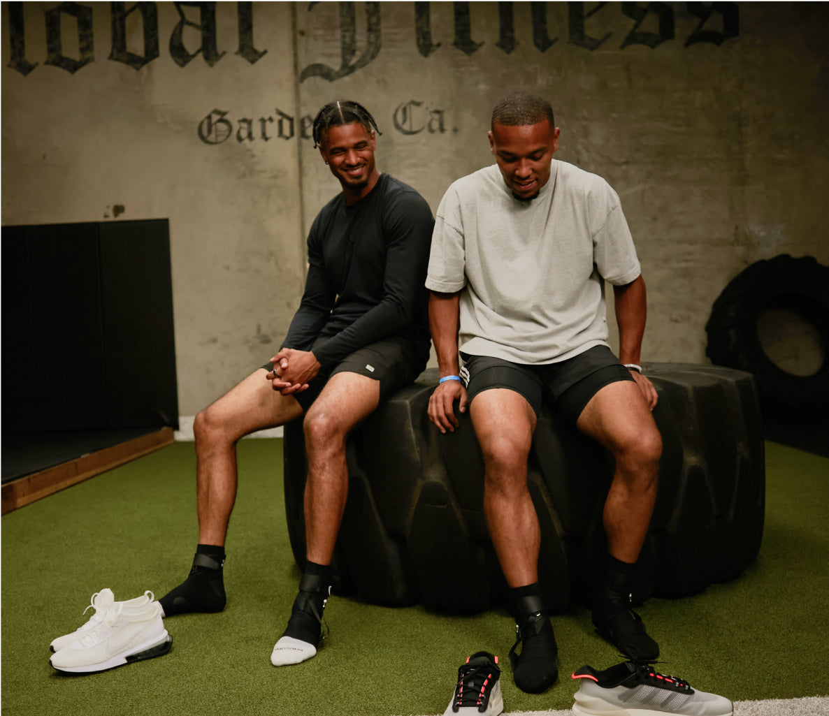 NFL stars Equinameous and Amon-Ra St. Brown have fun with The BetterGuard