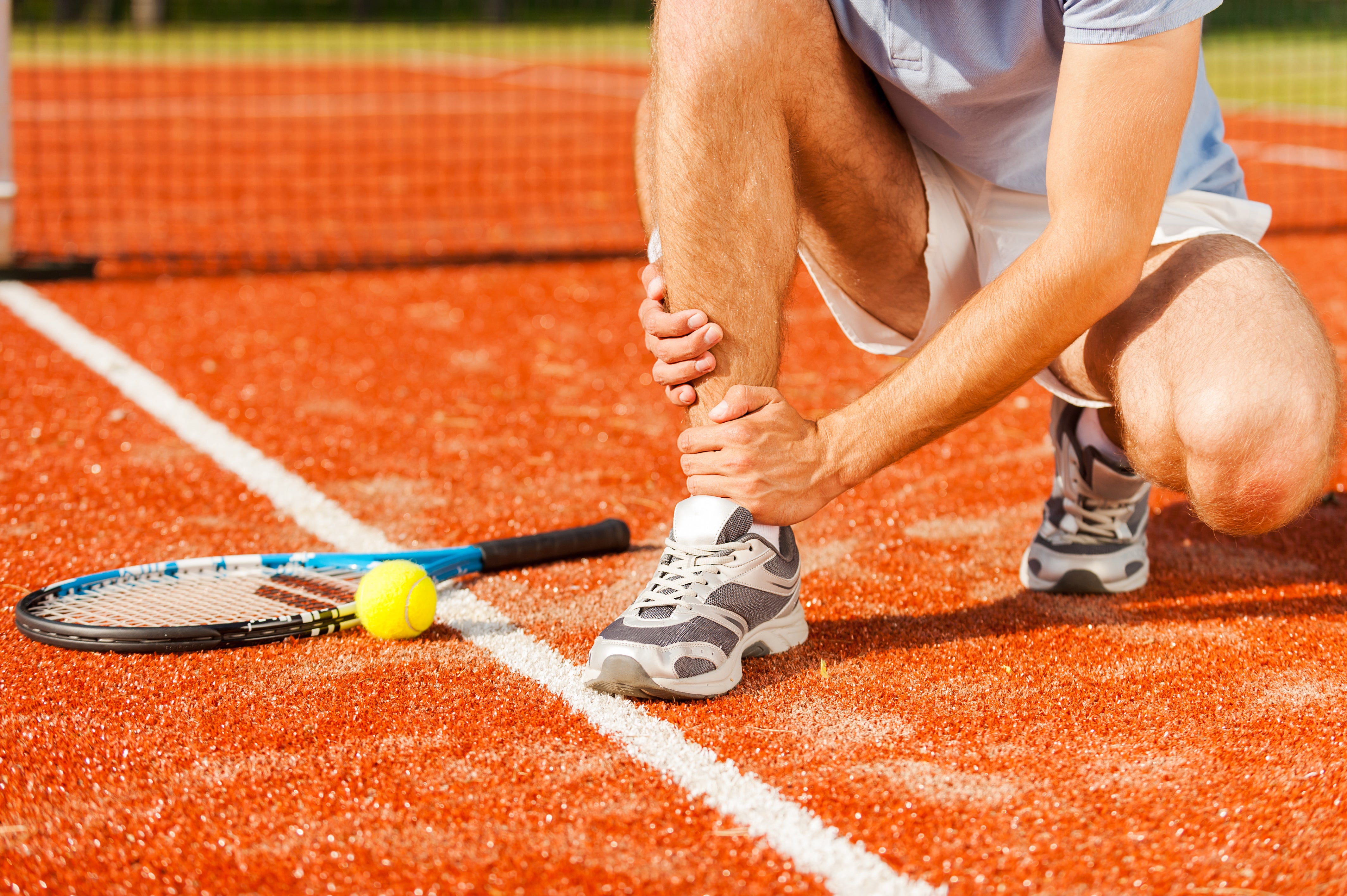 Verletzungen beim Tennis am Sprunggelenk