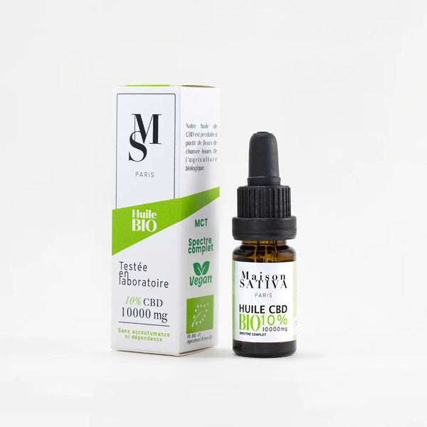 Huile de CBD bio de chez Maison Sativa