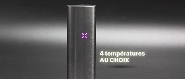 réglage de la température avec le Pax 2 pour vaporiser les fleurs de CBD sans risques