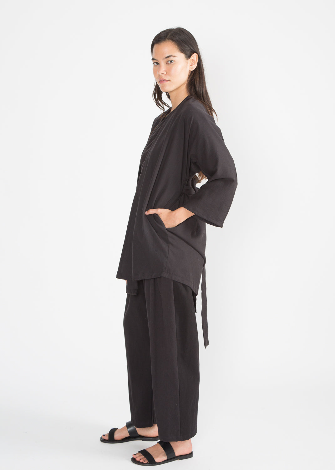 Tanaka Jacket, Cotton Lyocell in Black