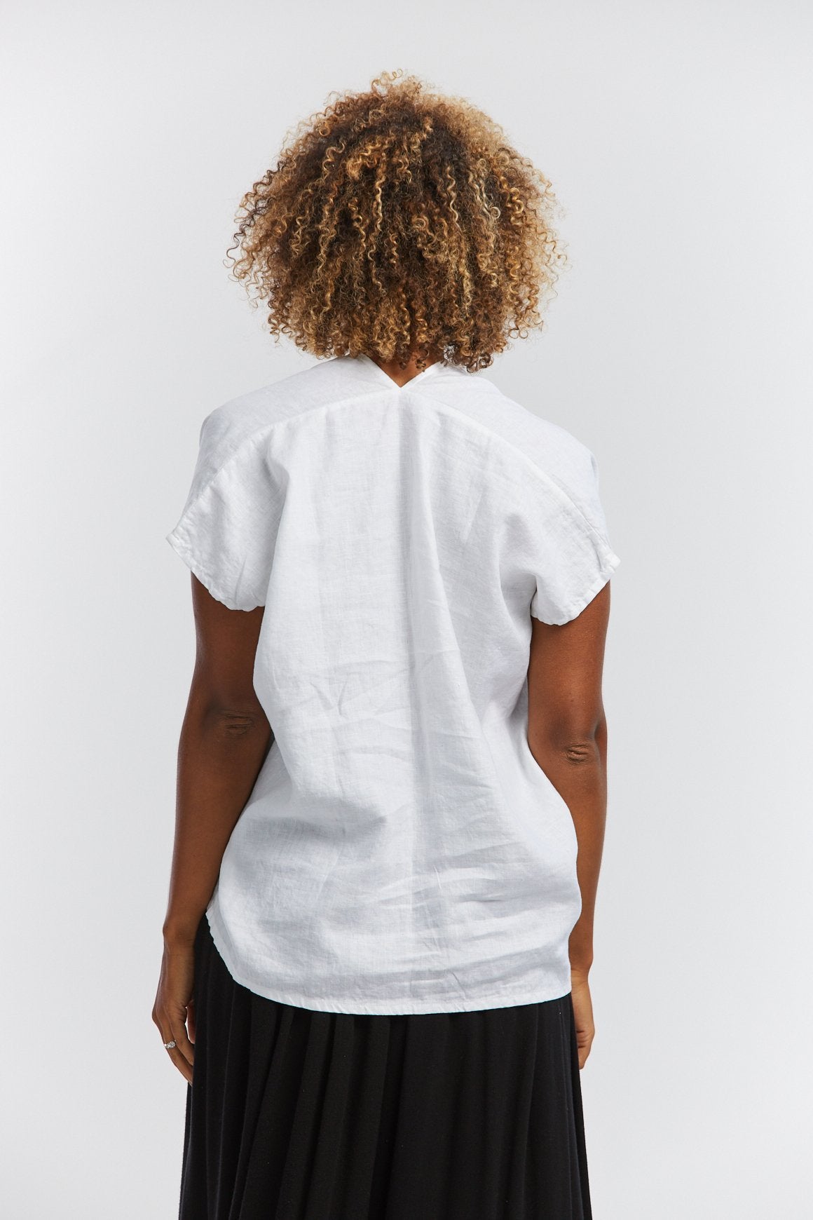 Everyday Top, Linen in White FINAL SALE