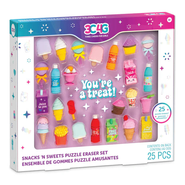Snacks & Sweet Puzzle Eraser Set