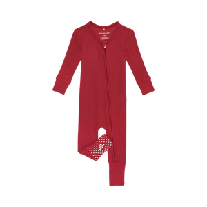 Crimson Waffle Convertible Footie - Cutie Patootie