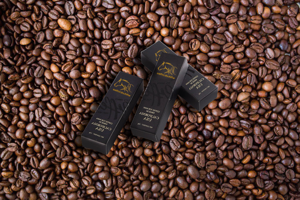 Wildstud coffee on coffee beans