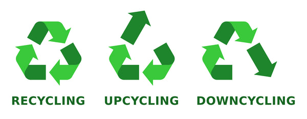 Recycling, upcycling, downcycling