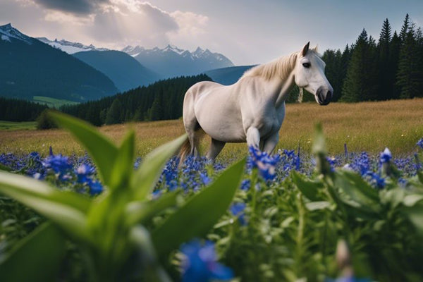 Raíz de genciana para caballos