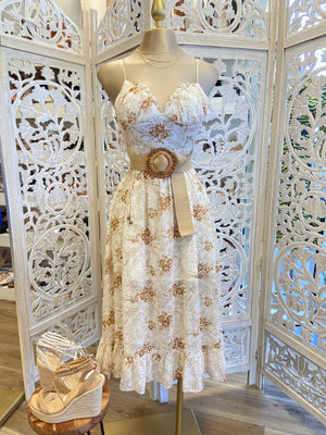 Strappy Ruffle Detail Dress - shop.laboutiquee